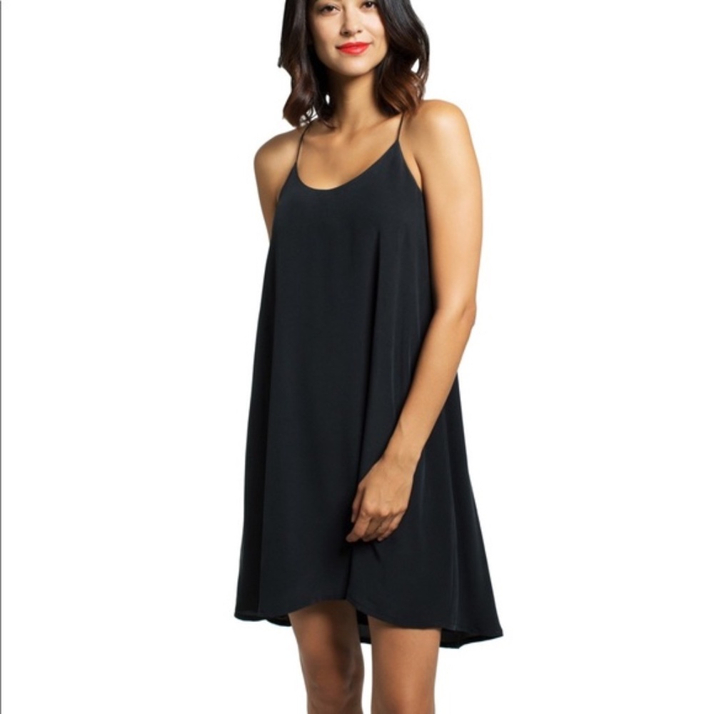 Grana Silk Racerback Trapeze Dress